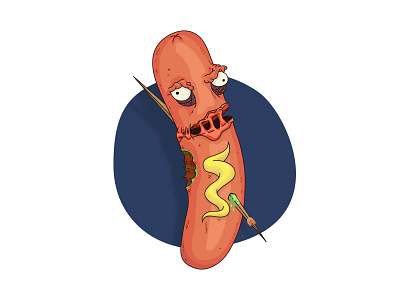 Zombie Wiener creature frankfurter hot dob illustration monster sticker wiener zombie