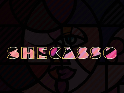 SheCasso Logo brand design font icon id logo mark print type