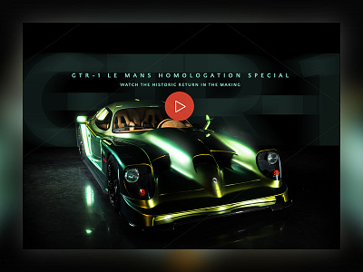 Sneak Peak auto car concept design gtr homepage slide ui ux video web website
