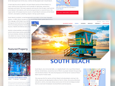 Real Estate beach design home homepage layout real estate realty web website