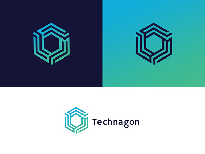 Technagon brand color corporate design font icon id logo mark tech type