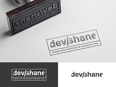 dev/shane logo brand design developer id logo mark print retro stamp type typography vintage