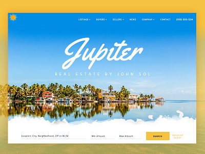 Jupiter beach design home homepage homes jupiter real estate realtor ui ux web website