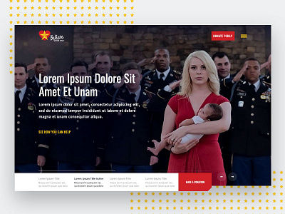 Gold Star Families brand design hero hero design home homepage menu military nav ui web website