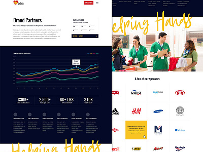 Brand Partners brand branding corporate design graphs infographic partners stats ui web website