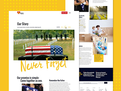 Our Story about company design home homepage layout military soldiers ui web website