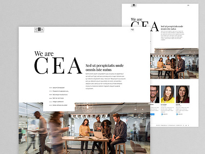 Company about architect brand company construction design layout minimal nav typography ui web website