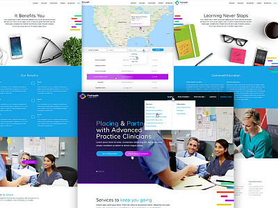 Health Network Pages brand clean colors design health home homepage layout medical ui web website