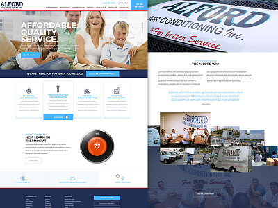 AC web pages about clean company construction home homepage layout modern ui web website