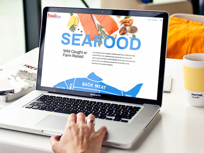 Seafood Product Page clean design homepage illustration mark page product seafood typography ui web website