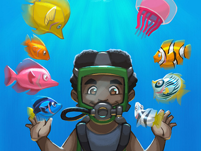 Diver illustration