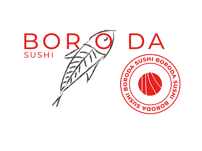 logo sushi branding design illustration logo sushi sushi bar sushi logo typography