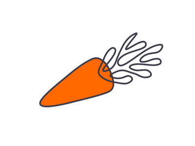 Carrot agriculture carrot flat icon illustration vegetable