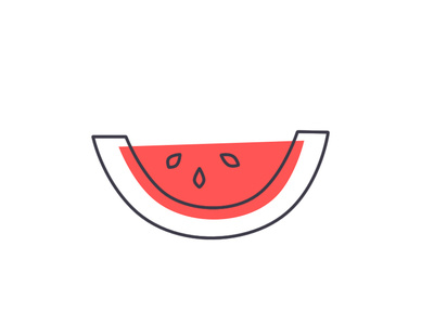 Watermelon agriculture flat fruit icon illustration vegetable watermelon