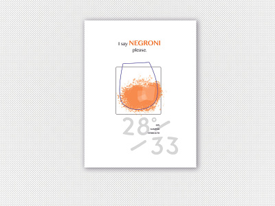 cocktail Negroni bar cocktail design illustration negroni