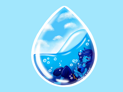 Lapis Lazuli (Steven Universe FanArt) cartoon digital digital art digital illustration digital painting fanart lapis steven universe water