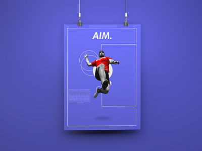 AIM- Sports Poster advertising advertising flyer branding design flyer design illustration illustrator photoshop poster poster art poster design typography vector