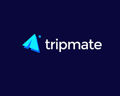 Tripmate- Travel App Logo app blue branding design icon illustration logo logo design logotype travel travel app ui ui design