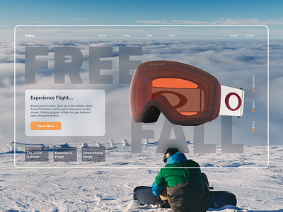 Snowboard Goggle Web Design UI Single Product dailyui design flat graphic design minimal ui ux vector web website