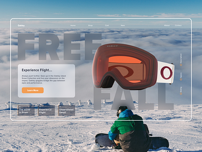 Snowboard Goggle Web Design UI Single Product