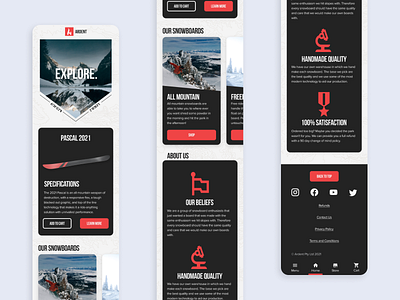 Ardent Mobile Landing Page UI UX Design