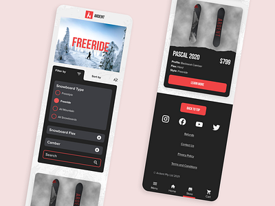 Ardent Mobile Store Page UI Design