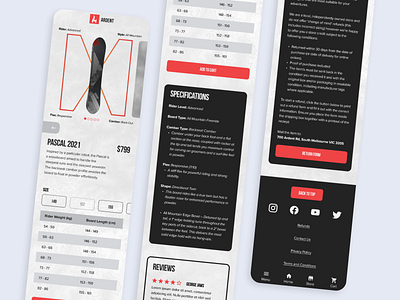 Ardent Mobile Store Page UI Design