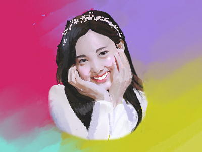 Digital Portrait of Twice Nayeon digital painting portrait painting