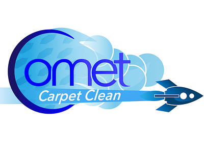 Comet Carpet Clean Mockup branding bubbles dailylogochallenge design logo rocket vector