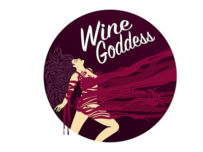 Wine Goddess (Wine) Mockup branding goddess illustrator logodesign productdesign vector wine