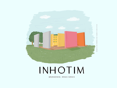 Inhotim Illustration brazil brazil illustration brazilian city city illustration cityscape illustration illustrator inhotim minas gerais photoshop vector