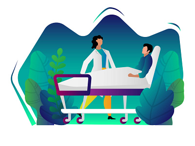 Doctor and Patient Landing Page banner care clinic consultation doctor flat health healthcare hospital illustration landing medical medicine online page patient technology vector web website