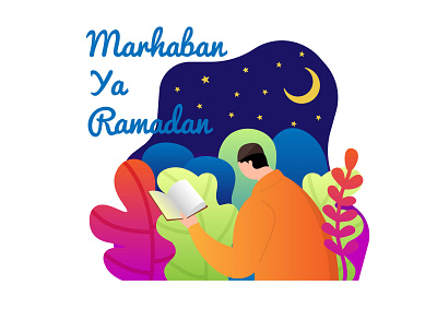 Ramadan Kareem Flat Illustration arabian arabic background card celebration culture design eid greeting illustration islam islamic kareem month mosque mubarak muslim ramadan religion vector