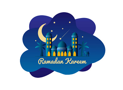 Flat Illustration Ramadan Kareem arabian arabic background card celebration culture design eid greeting illustration islam islamic kareem month mosque mubarak muslim ramadan religion vector