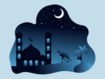 Flat Illustration Mosque