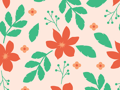 Flower Seamless Pattern art design flat floral flower icon illustration minimal pattern seamless vector website