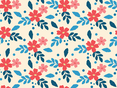 Flower Seamless Pattern art design flat floral flower icon illustration minimal pattern seamless vector website