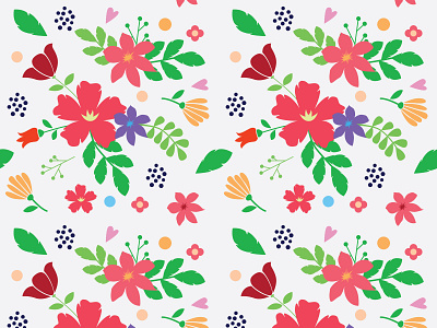 Flower Seamless Pattern art design flat floral flower icon illustration minimal pattern seamless vector website