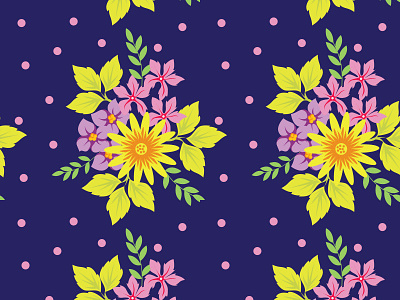 Flower Seamless Pattern art design flat floral flower icon illustration minimal pattern seamless vector website