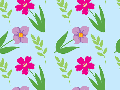 Flower Seamless Pattern art design fashion fashion design flat floral flower icon illustration minimal pattern seamless vector wallpaper wallpaper design website