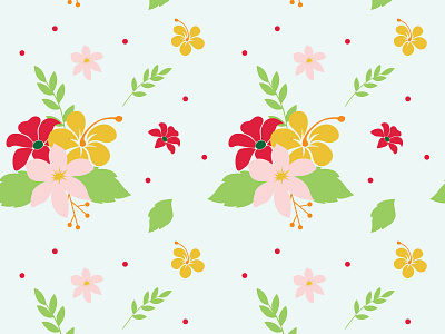 Flower Seamless Pattern art design fashion fashion design flat floral flower icon illustration minimal pattern retro seamless vector vintage wallpaper wallpaper design website