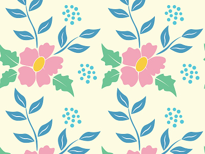 Flower Seamless Pattern art design fashion flat floral flower icon illustration pattern seamless vector