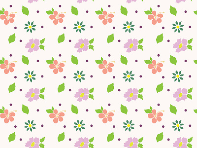 Flower Seamless Pattern art design fashion fashion brand flat floral flower icon illustration minimal pattern seamless