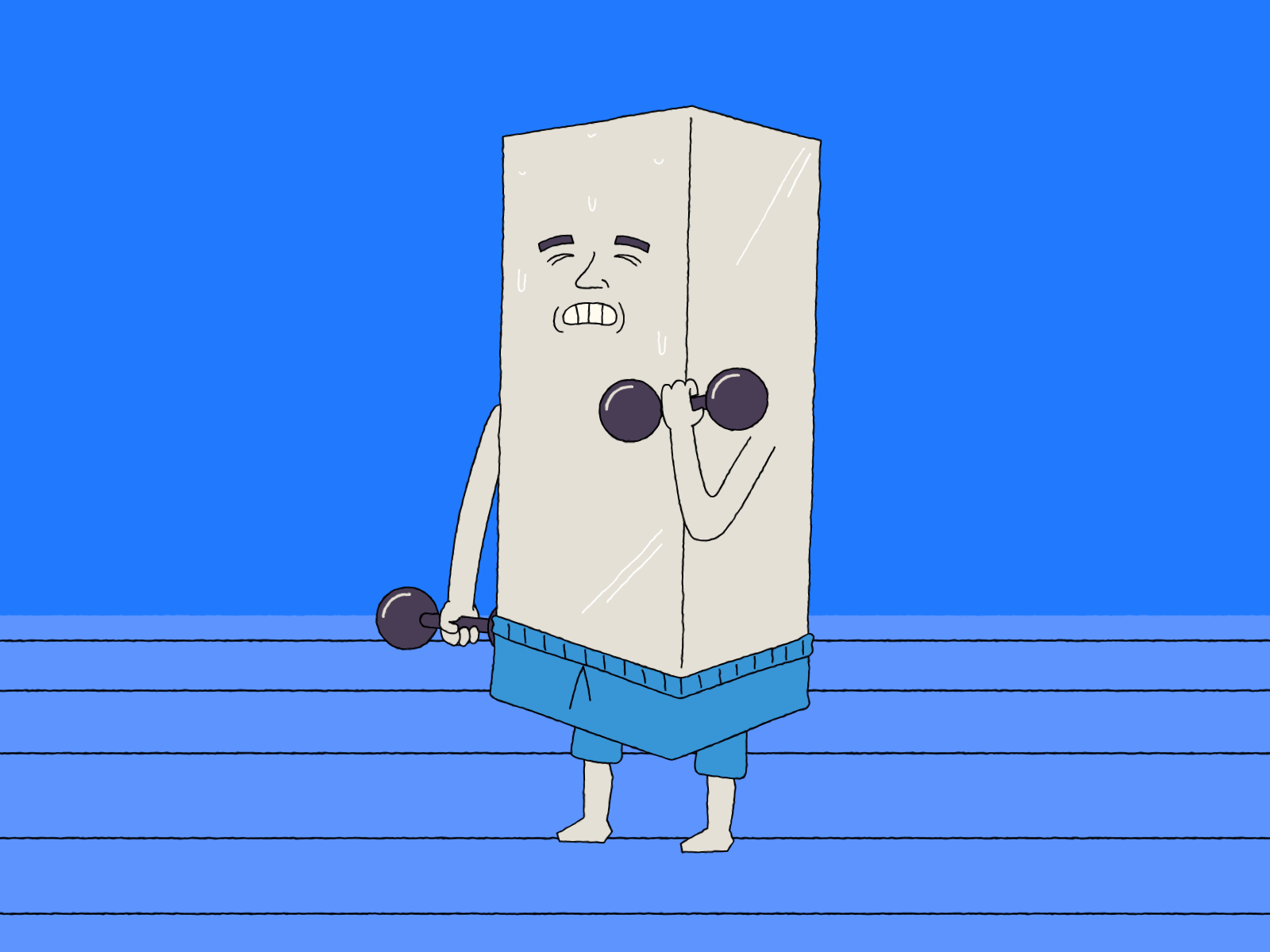 Gym Marble animation character gif illustration loop