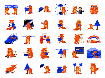 Fox Character character fox illustration spot texture
