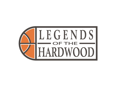Legends of the Hardwood athletes basketball court hardwood legends logo sports