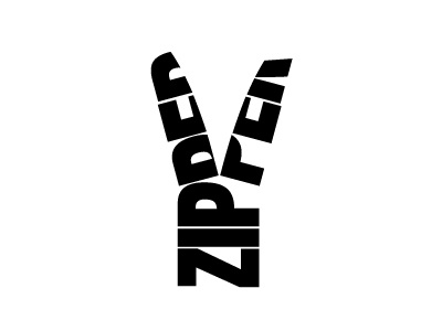 Zipper lettering logo type typography zipper