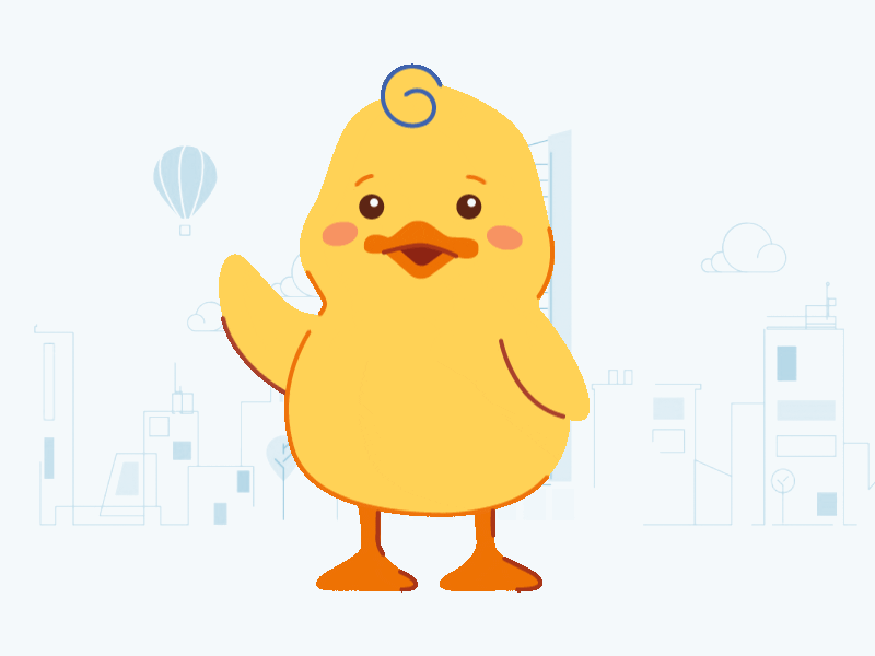 Data Duck Concept branding character design illustration