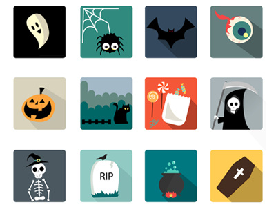 Halloween Icon Set app halloween icon illustration set