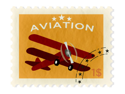 Aviationstamp aereo aviation color drawn illustration stamp typography vintage